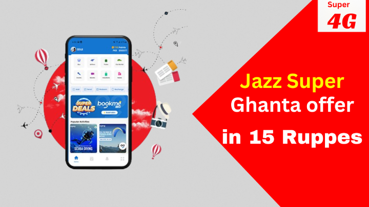 Jazz Super Ghanta Offer Get 1 GB data in 15 Rupee