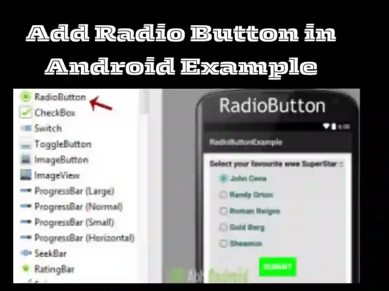 Add Radio Button in Android Example
