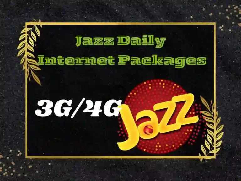 Jazz Daily Internet Packages All 3G 4G Data Bundles