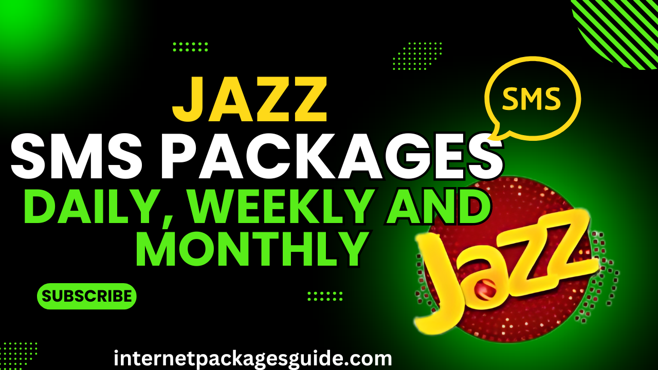 jazz sms packages. daily, weekly, and monthly